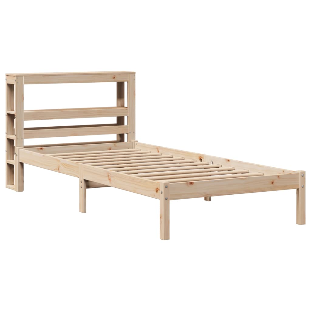 Bed Frame without Mattress 75x190 cm Small Single Solid Wood Pine