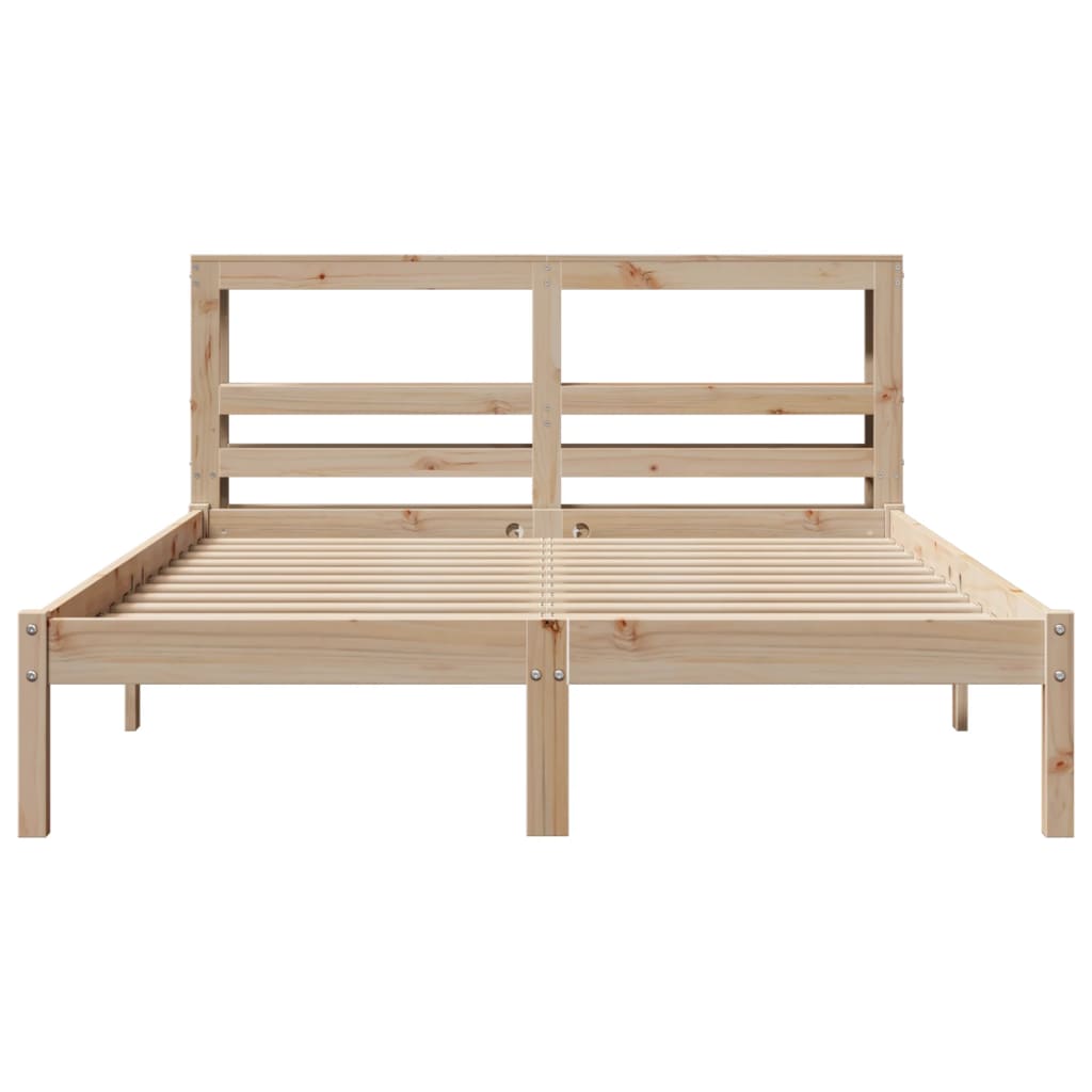 Bed Frame without Mattress 120x190 cm Small Double Solid Wood Pine