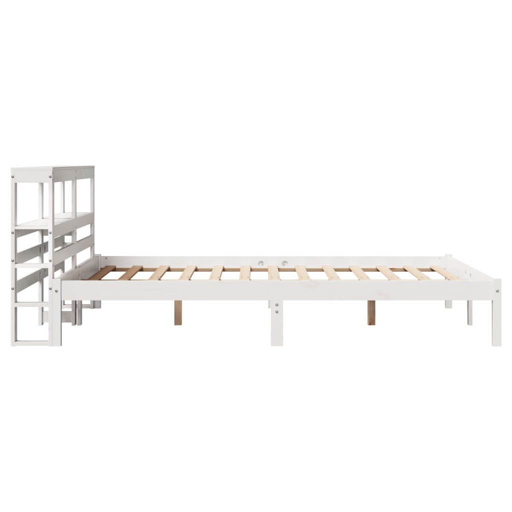 Bed Frame without Mattress White 120x190 cm Small Double Solid Wood Pine