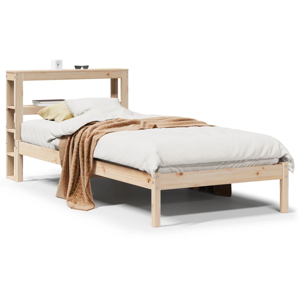 Bed Frame without Mattress 90x200 cm Solid Wood Pine