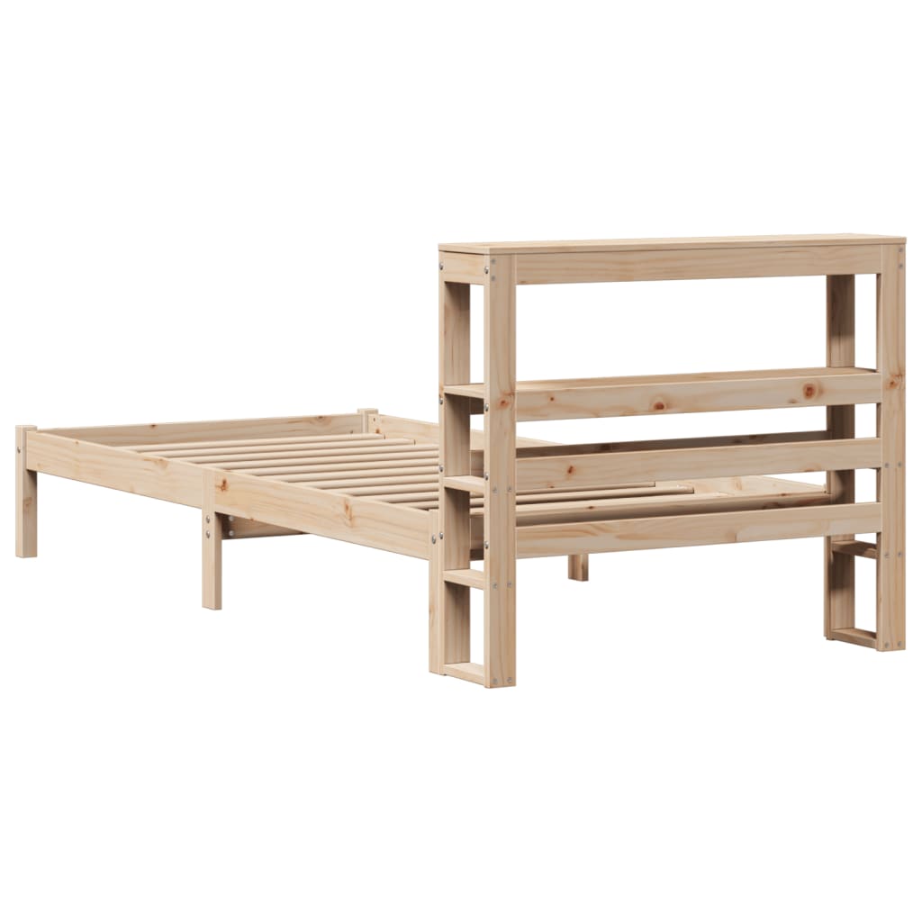 Bed Frame without Mattress 90x200 cm Solid Wood Pine