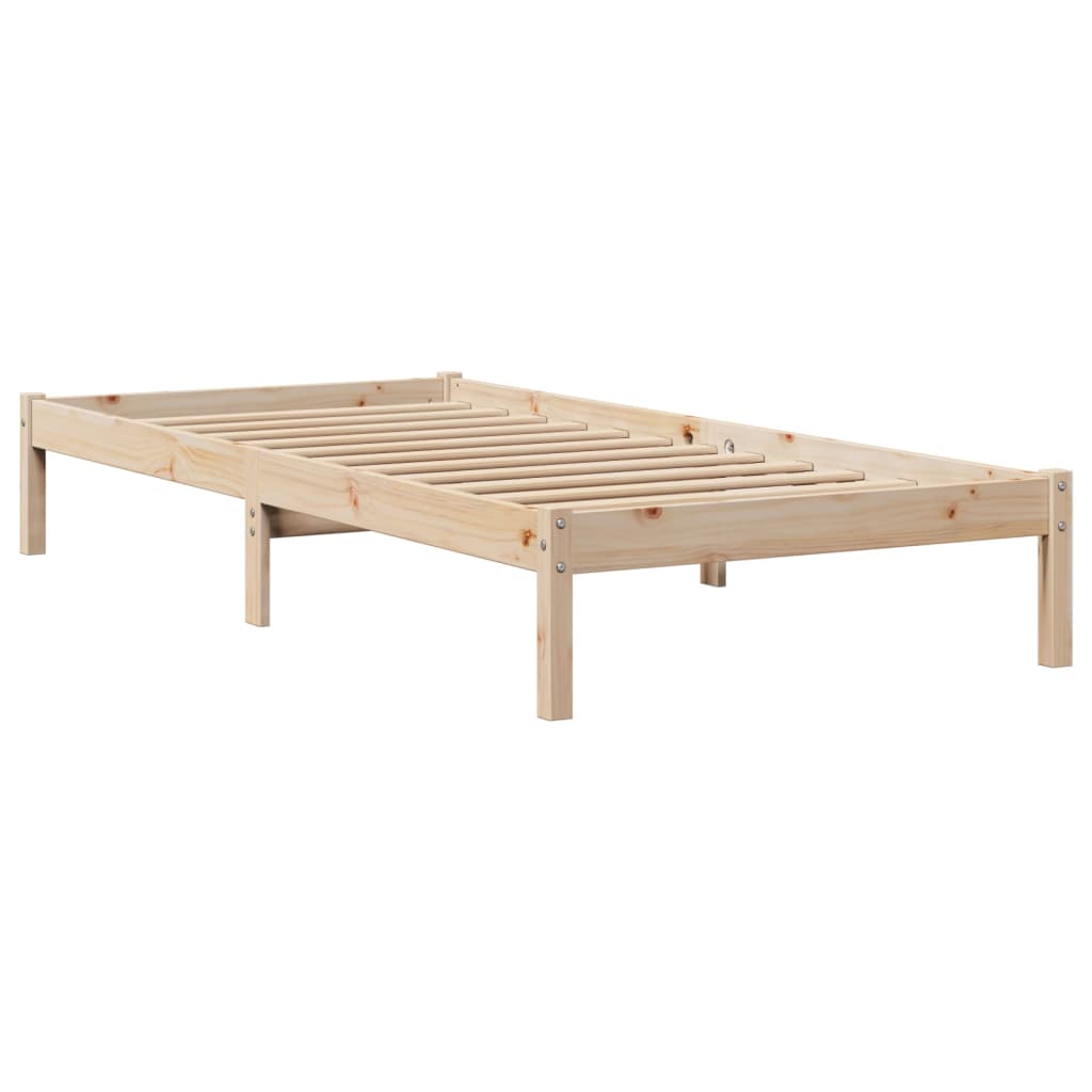 Bed Frame without Mattress 90x200 cm Solid Wood Pine
