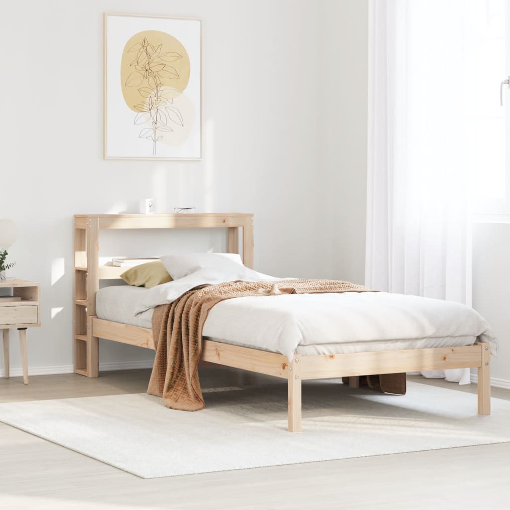 Bed Frame without Mattress 100x200 cm Solid Wood Pine