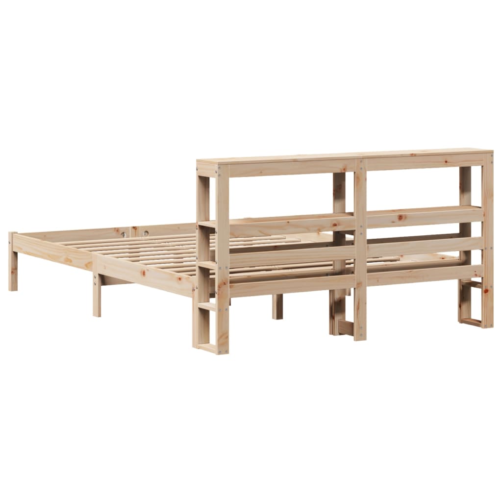 Bed Frame without Mattress 120x200 cm Solid Wood Pine