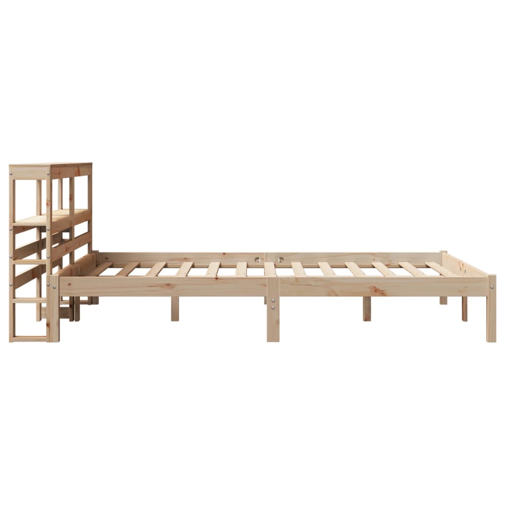 Bed Frame without Mattress 140x200 cm Solid Wood Pine