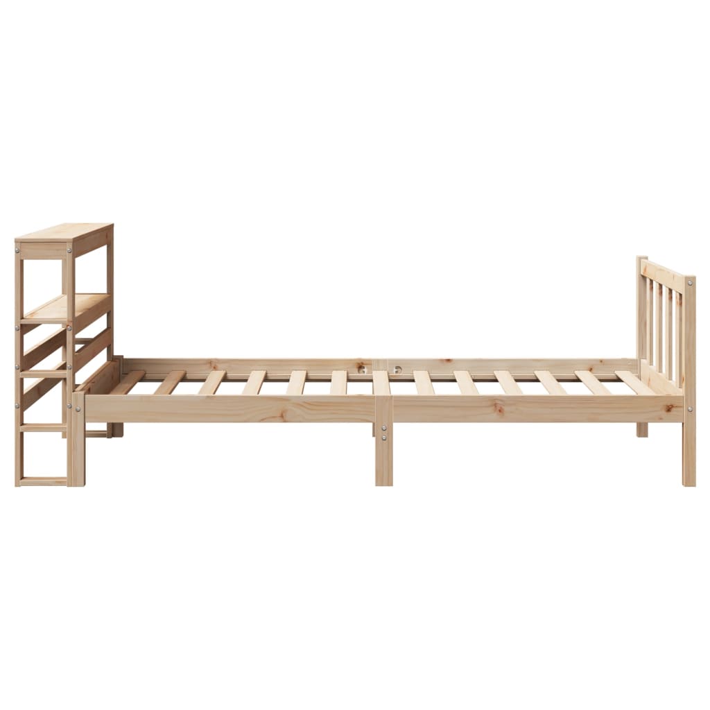 Bed Frame without Mattress 75x190 cm Small Single Solid Wood Pine