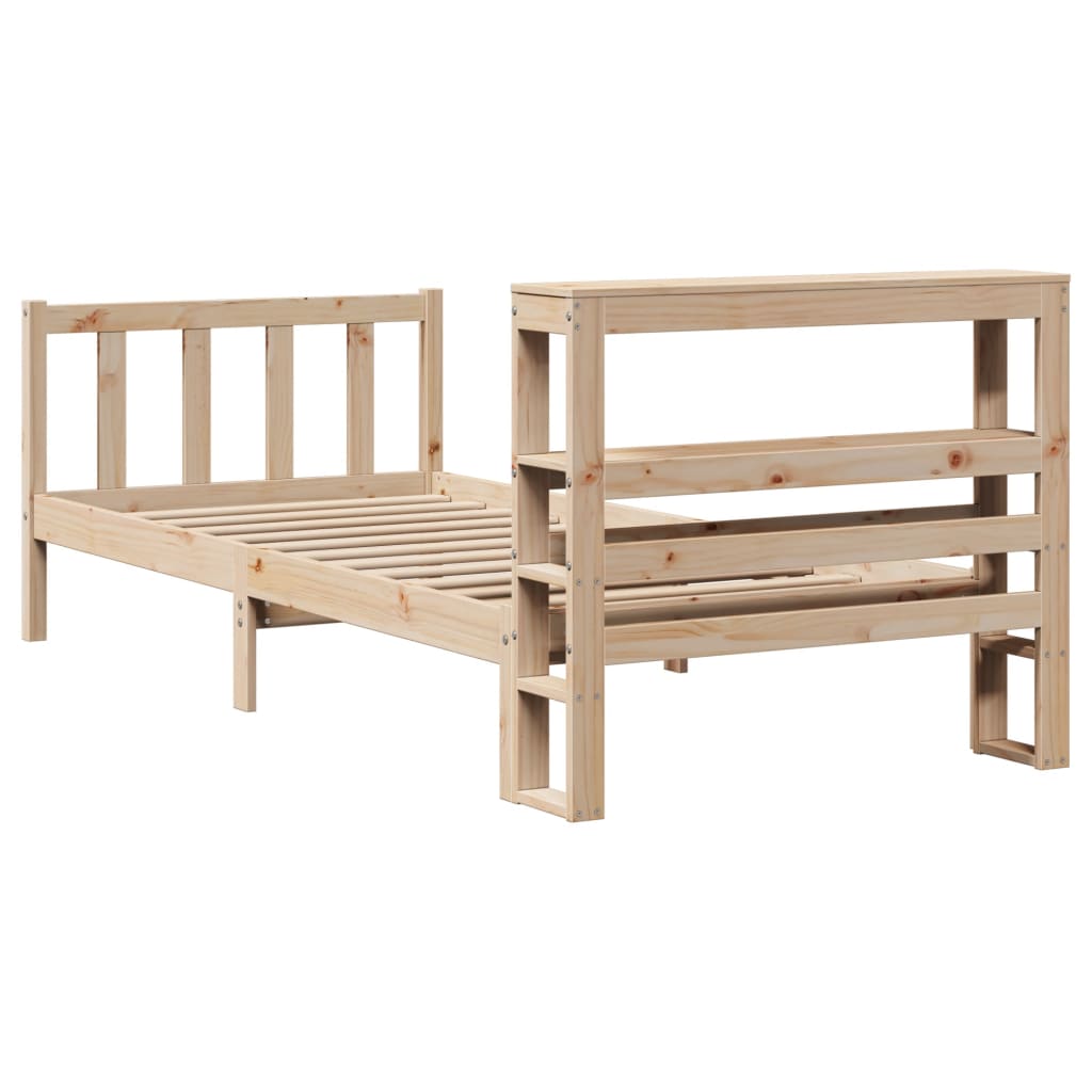 Bed Frame without Mattress 75x190 cm Small Single Solid Wood Pine