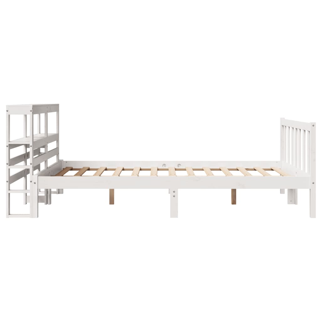 Bed Frame without Mattress White 120x190 cm Small Double Solid Wood Pine
