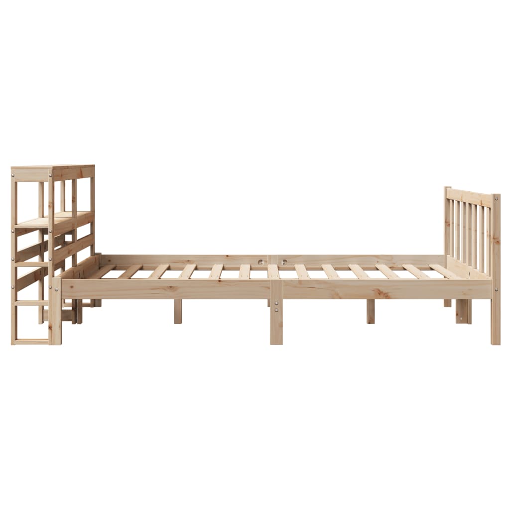 Bed Frame without Mattress 140x200 cm Solid Wood Pine