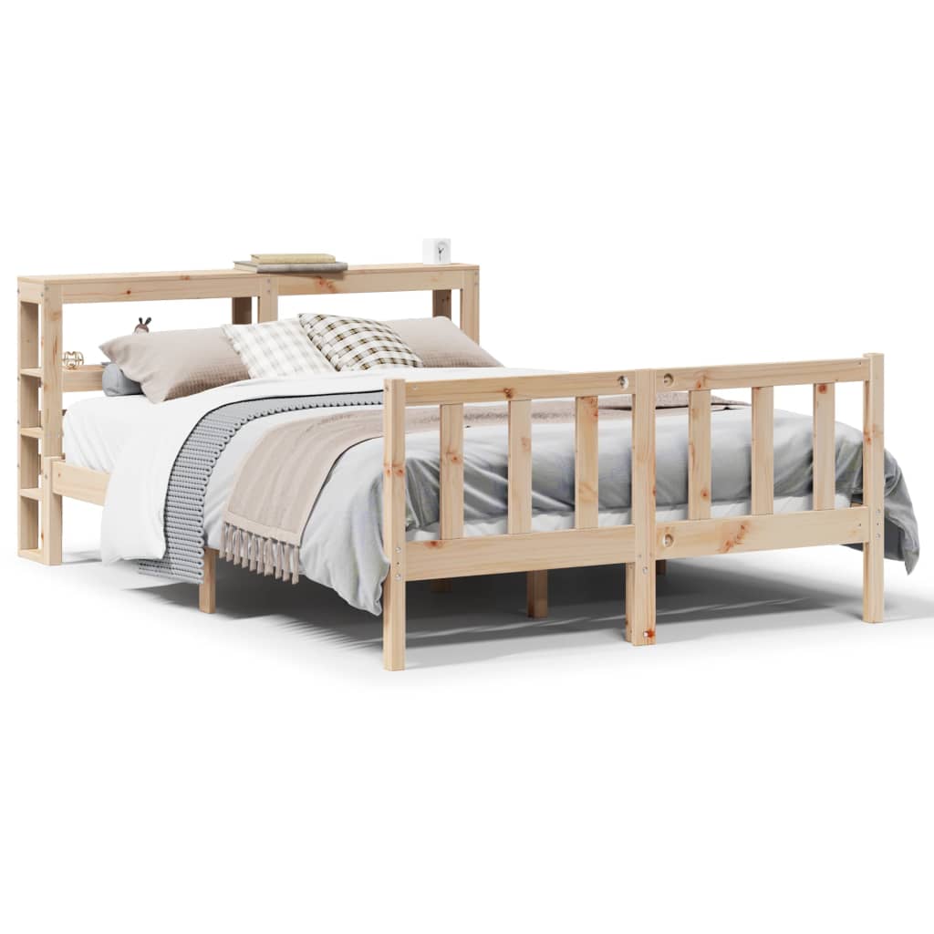 Bed Frame without Mattress 160x200 cm Solid Wood Pine