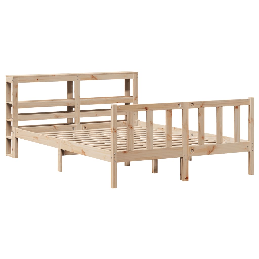 Bed Frame without Mattress 160x200 cm Solid Wood Pine