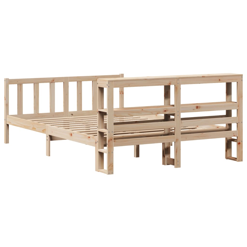 Bed Frame without Mattress 160x200 cm Solid Wood Pine