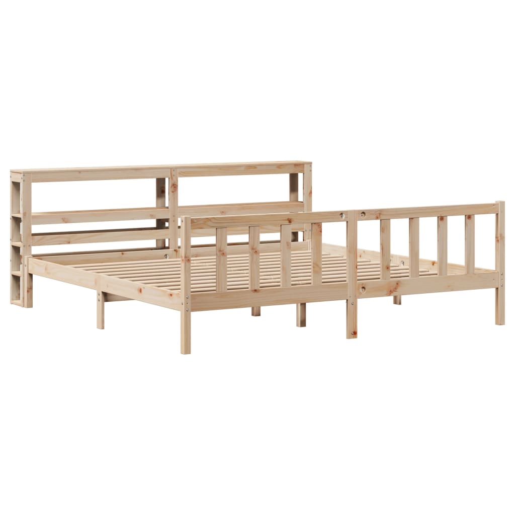 Bed Frame without Mattress 180x200 cm Super King Solid Wood Pine