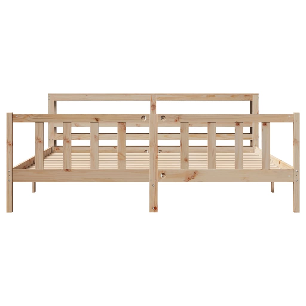 Bed Frame without Mattress 180x200 cm Super King Solid Wood Pine