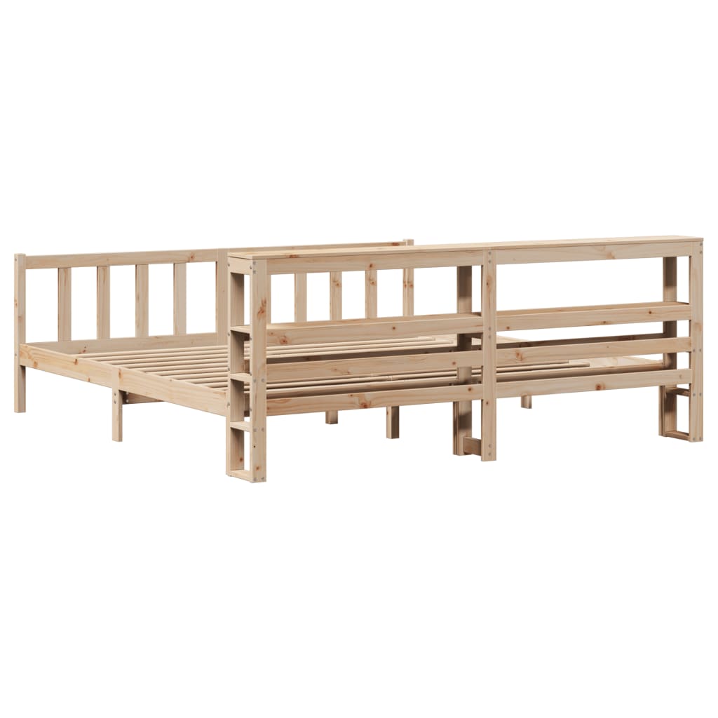Bed Frame without Mattress 180x200 cm Super King Solid Wood Pine