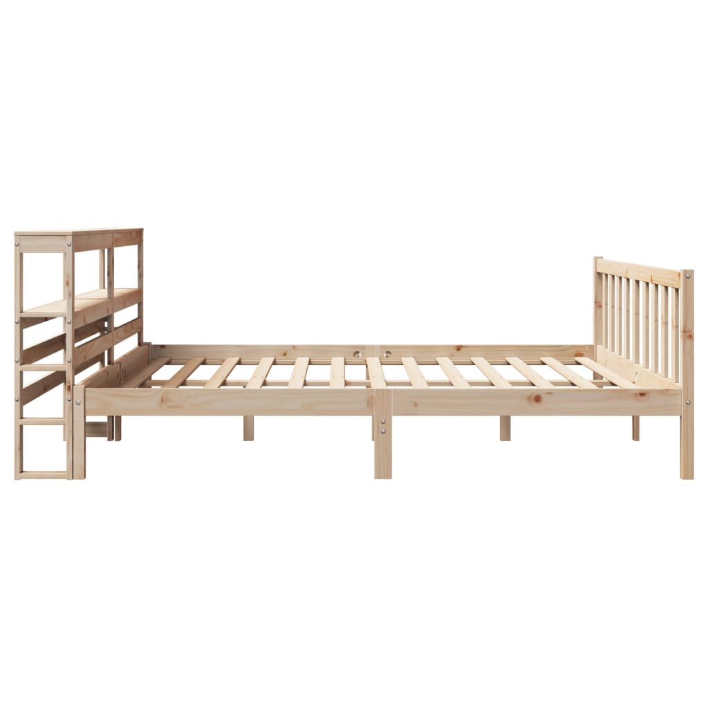 Bed Frame without Mattress 200x200 cm Solid Wood Pine