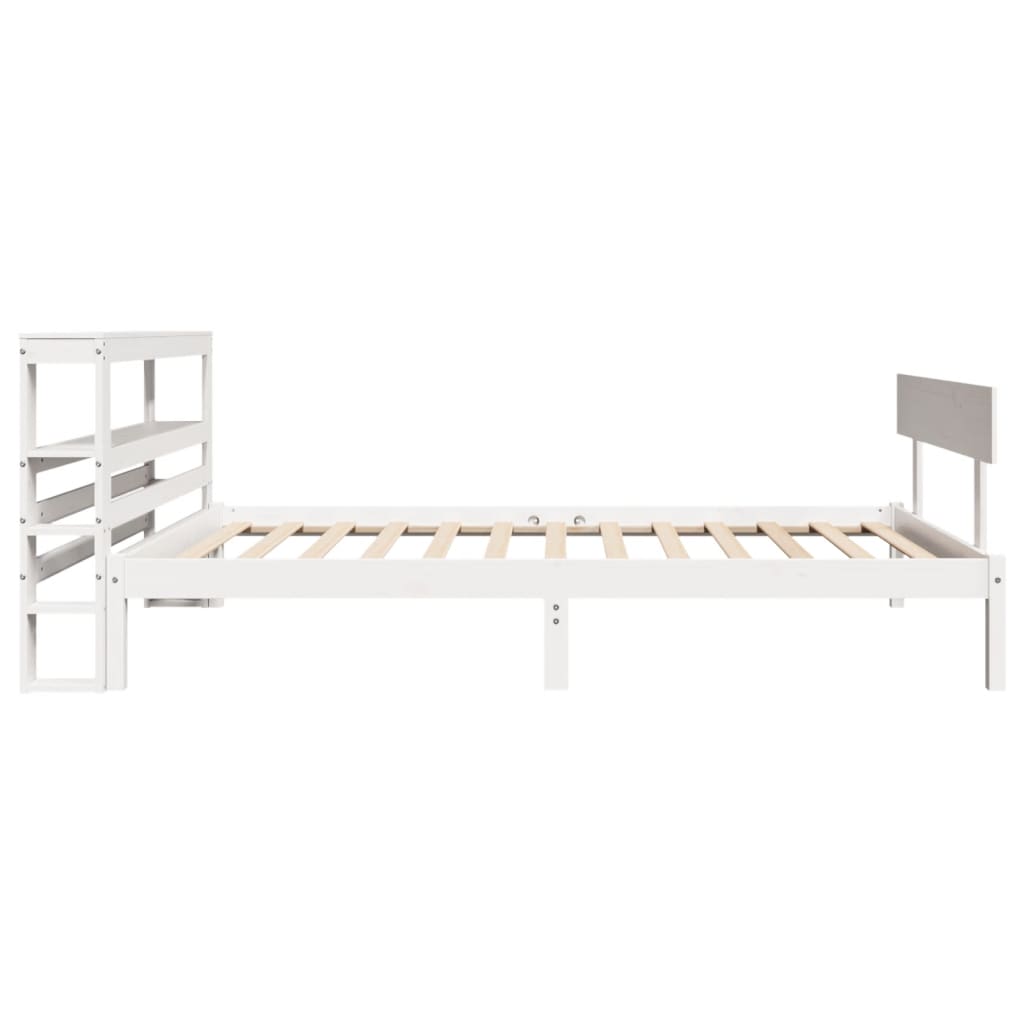 Bed Frame without Mattress White 90x190 cm Single Solid Wood Pine