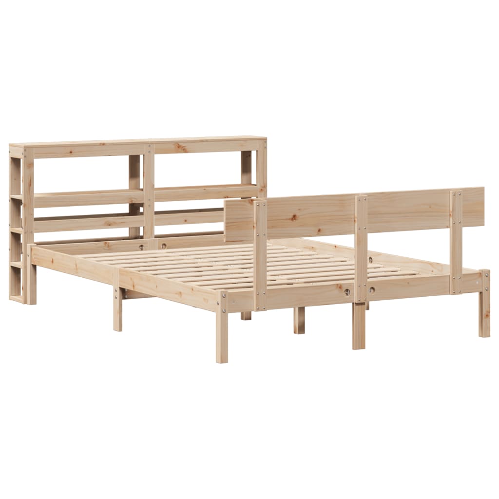 Bed Frame without Mattress 120x190 cm Small Double Solid Wood Pine