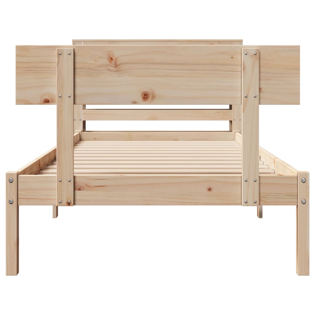 Bed Frame without Mattress 90x200 cm Solid Wood Pine