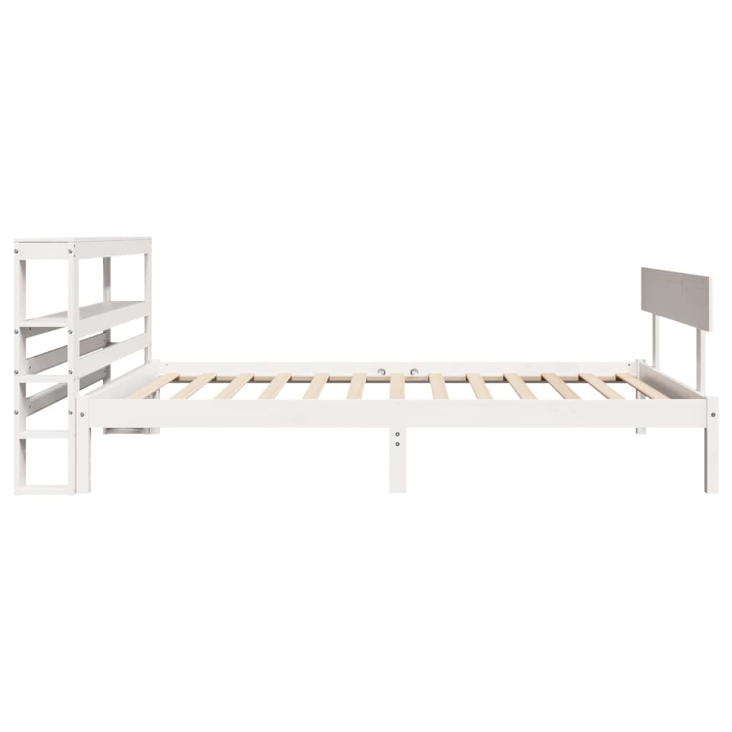 Bed Frame without Mattress White 90x200 cm Solid Wood Pine