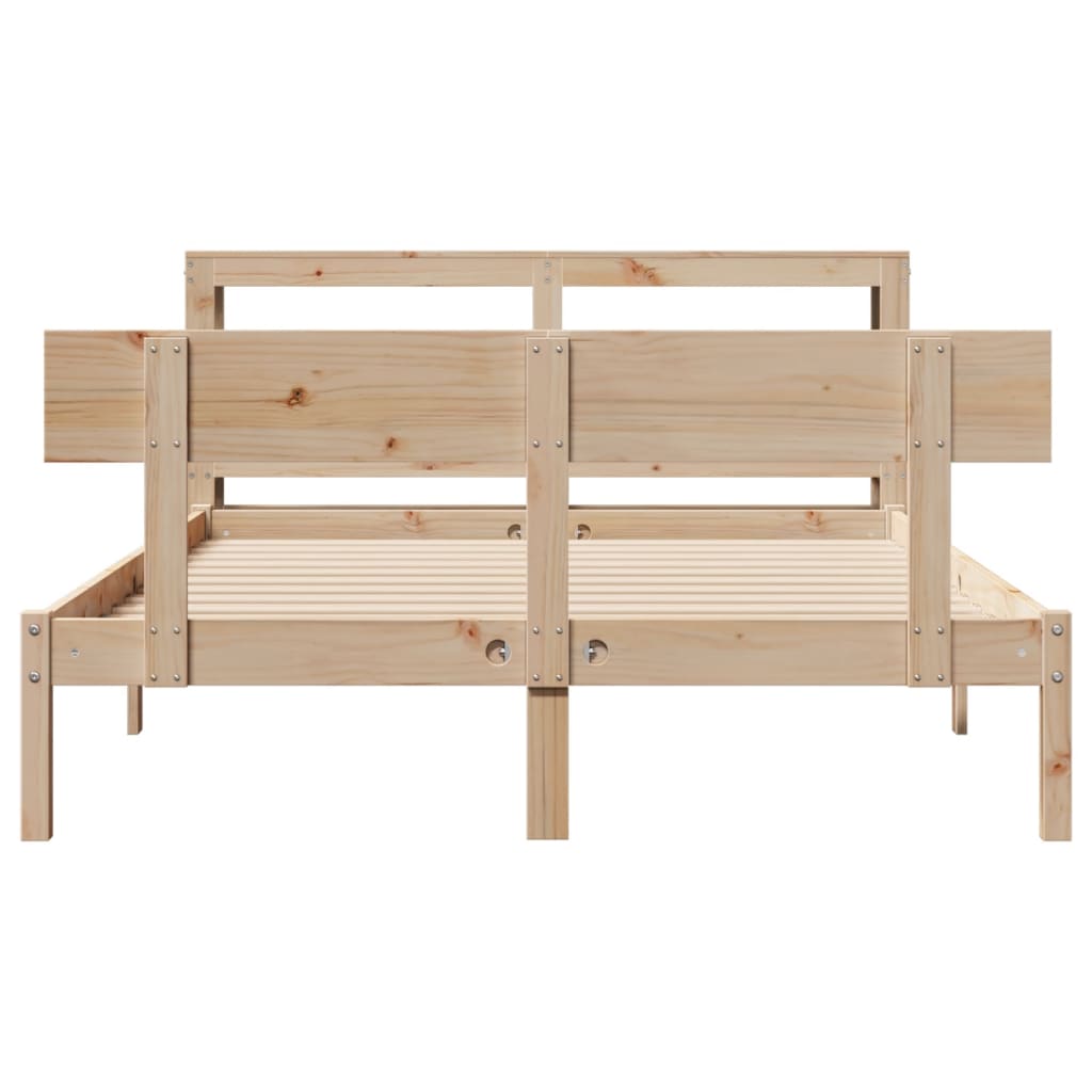 Bed Frame without Mattress 160x200 cm Solid Wood Pine