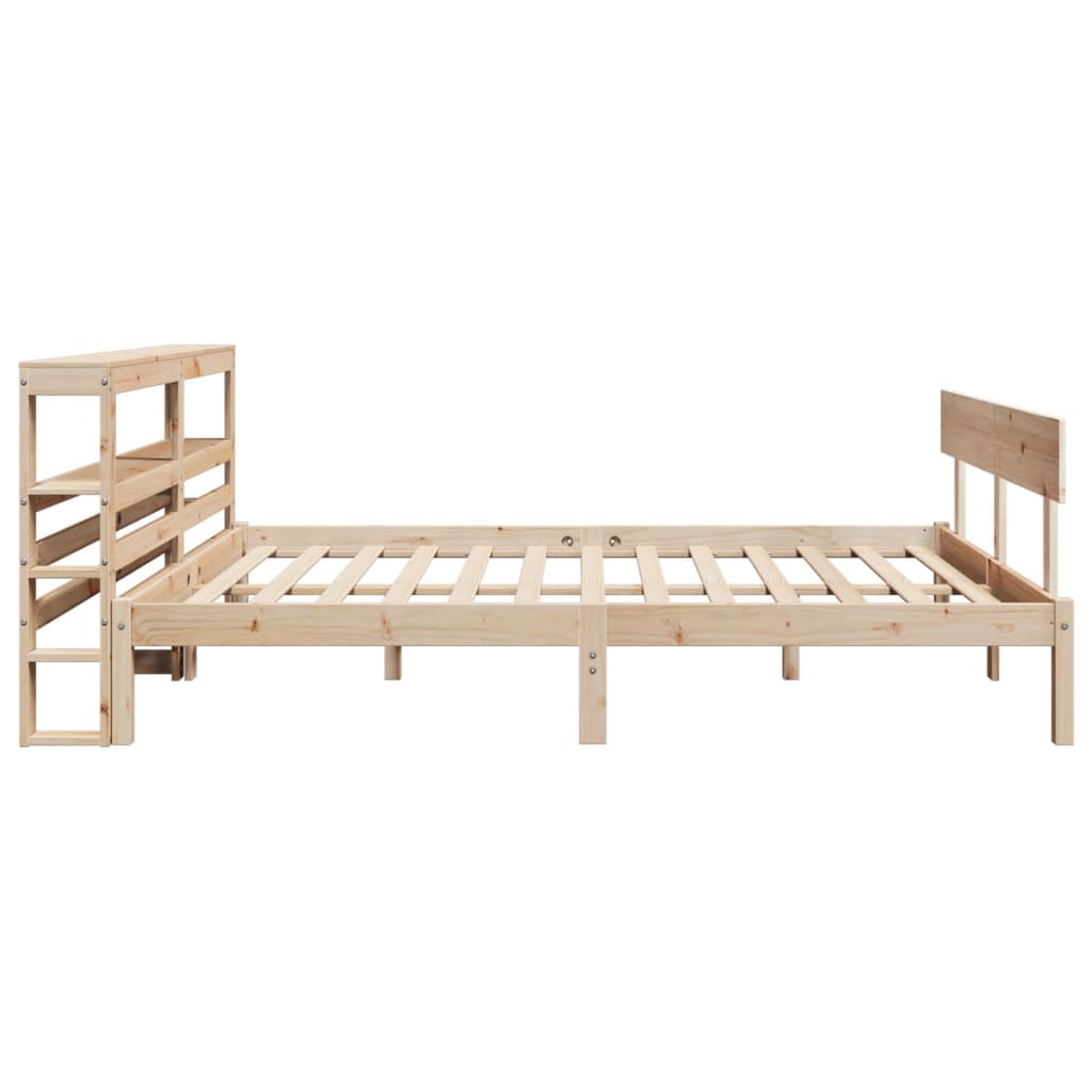 Bed Frame without Mattress 160x200 cm Solid Wood Pine