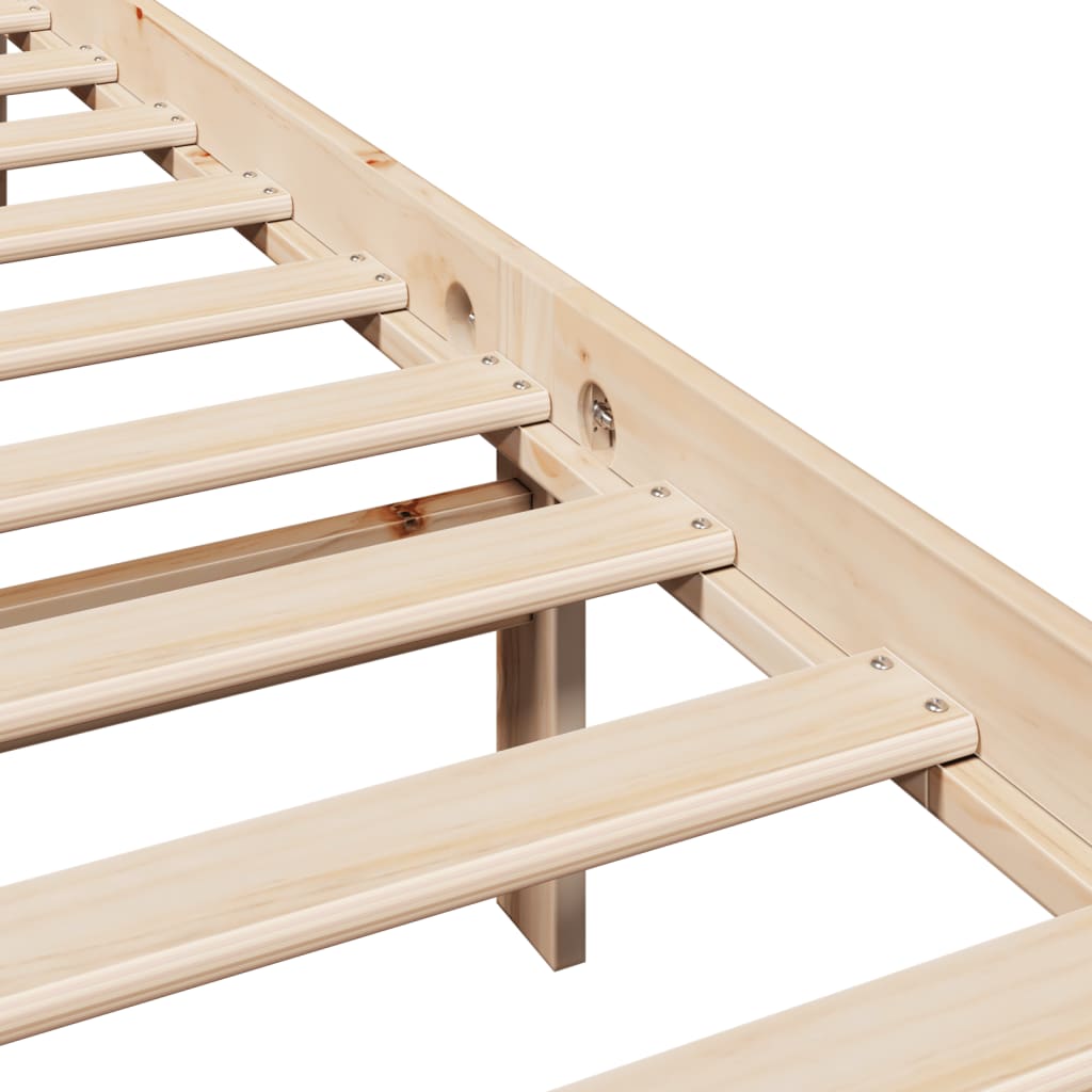 Bed Frame without Mattress 160x200 cm Solid Wood Pine