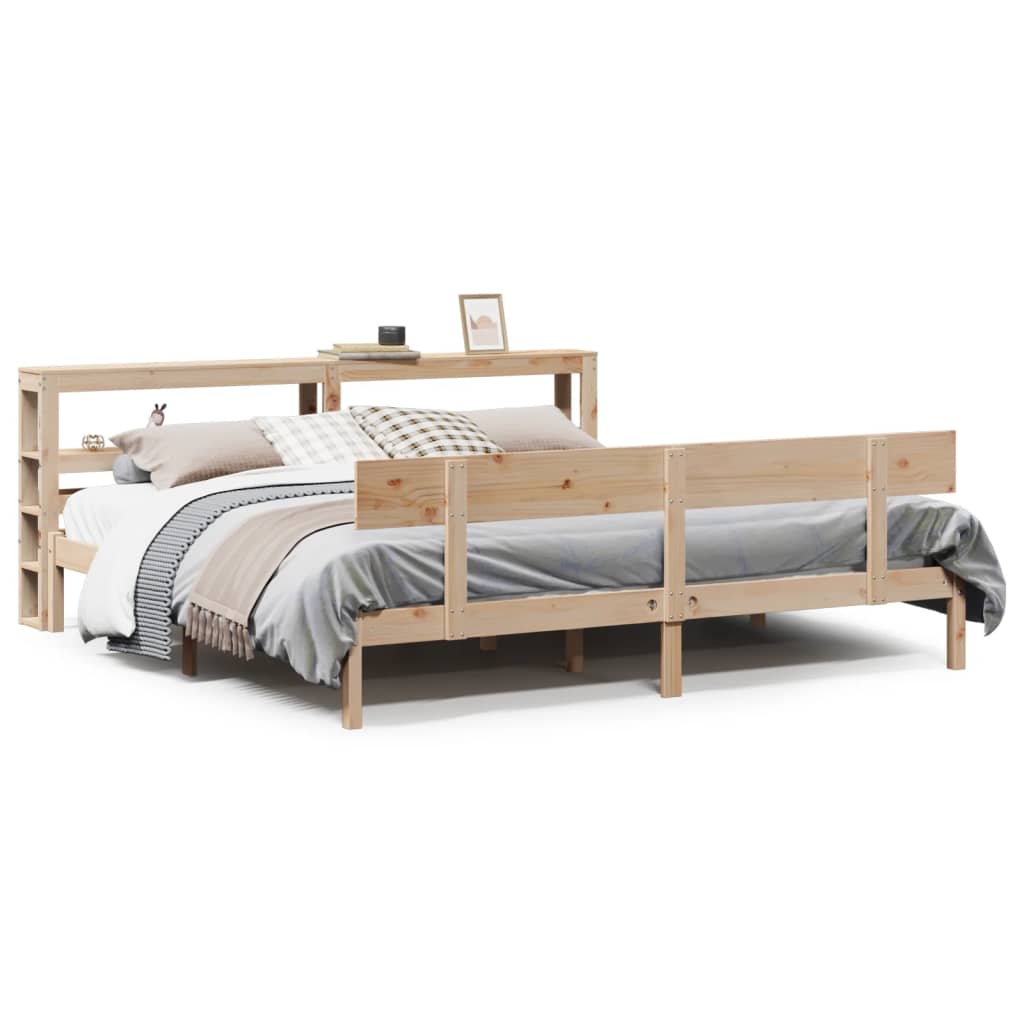Bed Frame without Mattress 180x200 cm Super King Solid Wood Pine