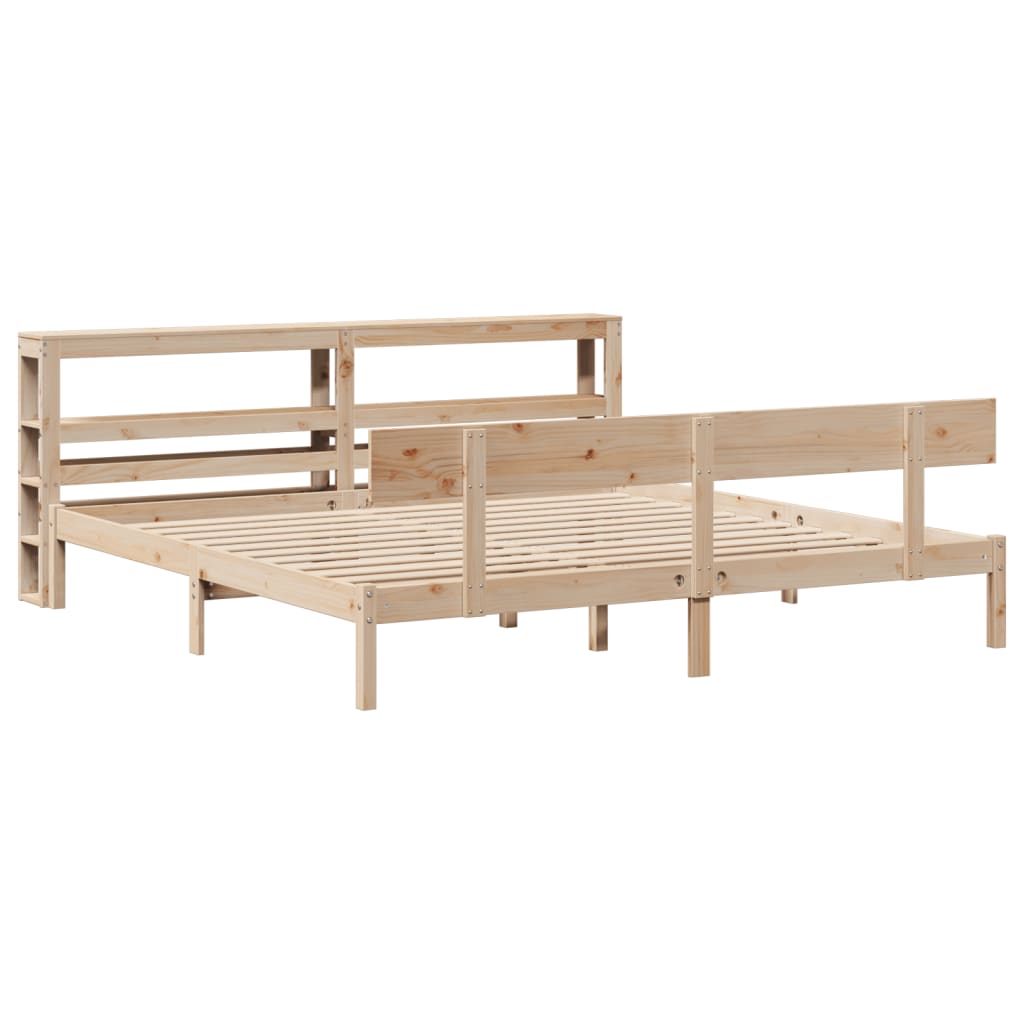 Bed Frame without Mattress 180x200 cm Super King Solid Wood Pine