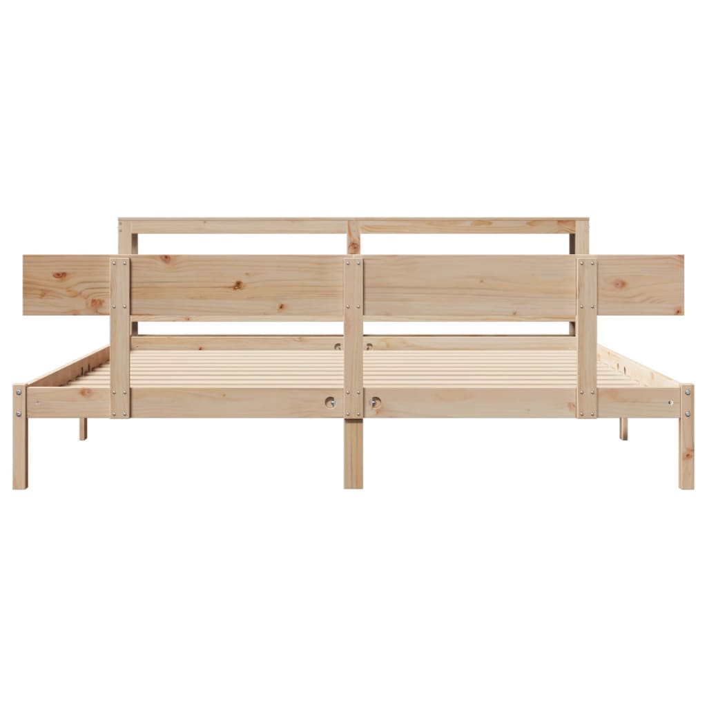 Bed Frame without Mattress 180x200 cm Super King Solid Wood Pine