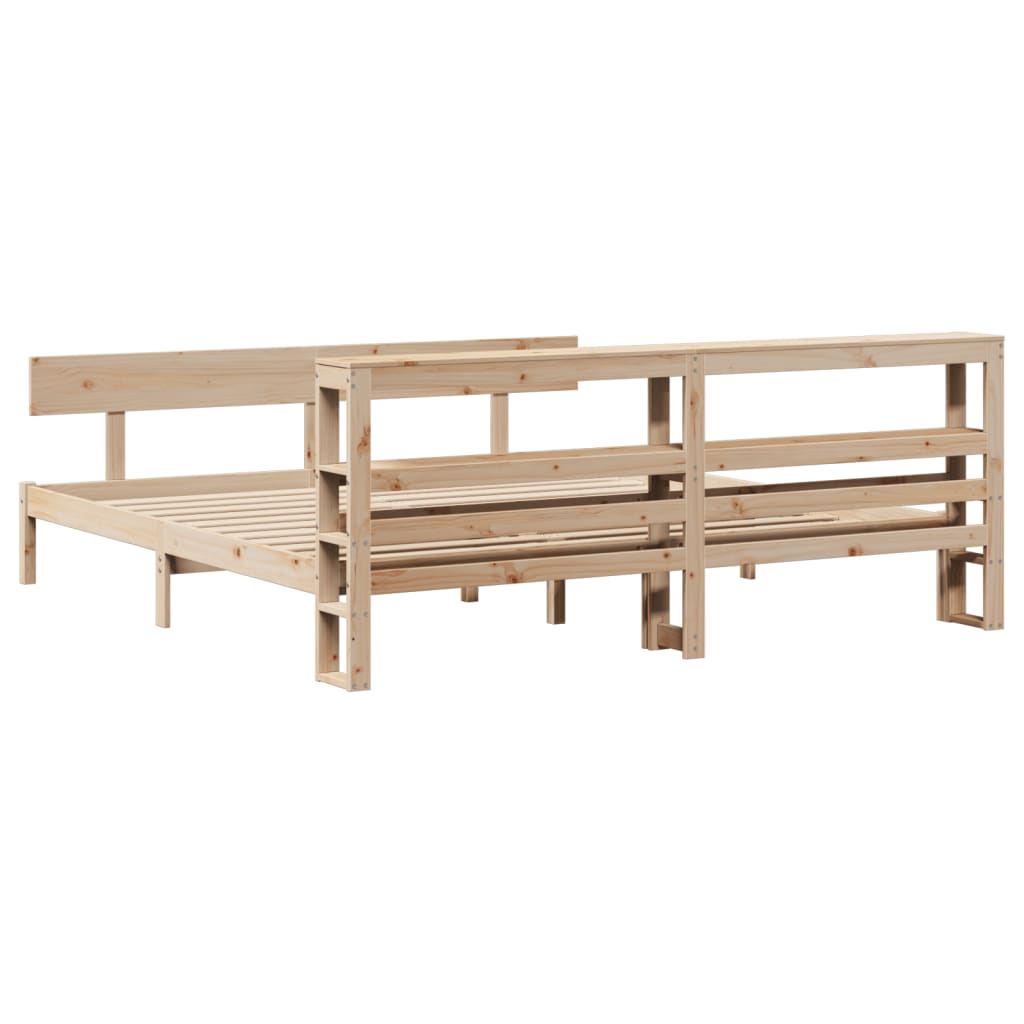 Bed Frame without Mattress 180x200 cm Super King Solid Wood Pine