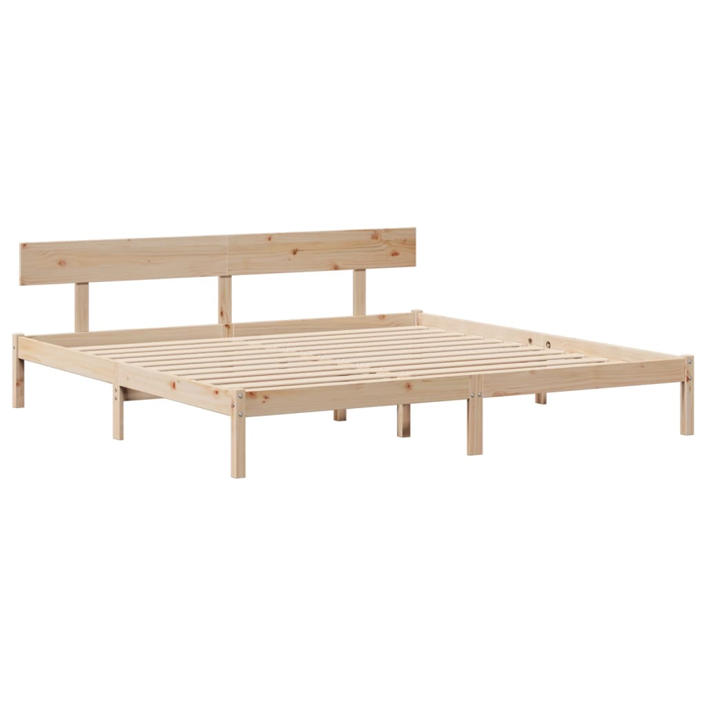 Bed Frame without Mattress 180x200 cm Super King Solid Wood Pine