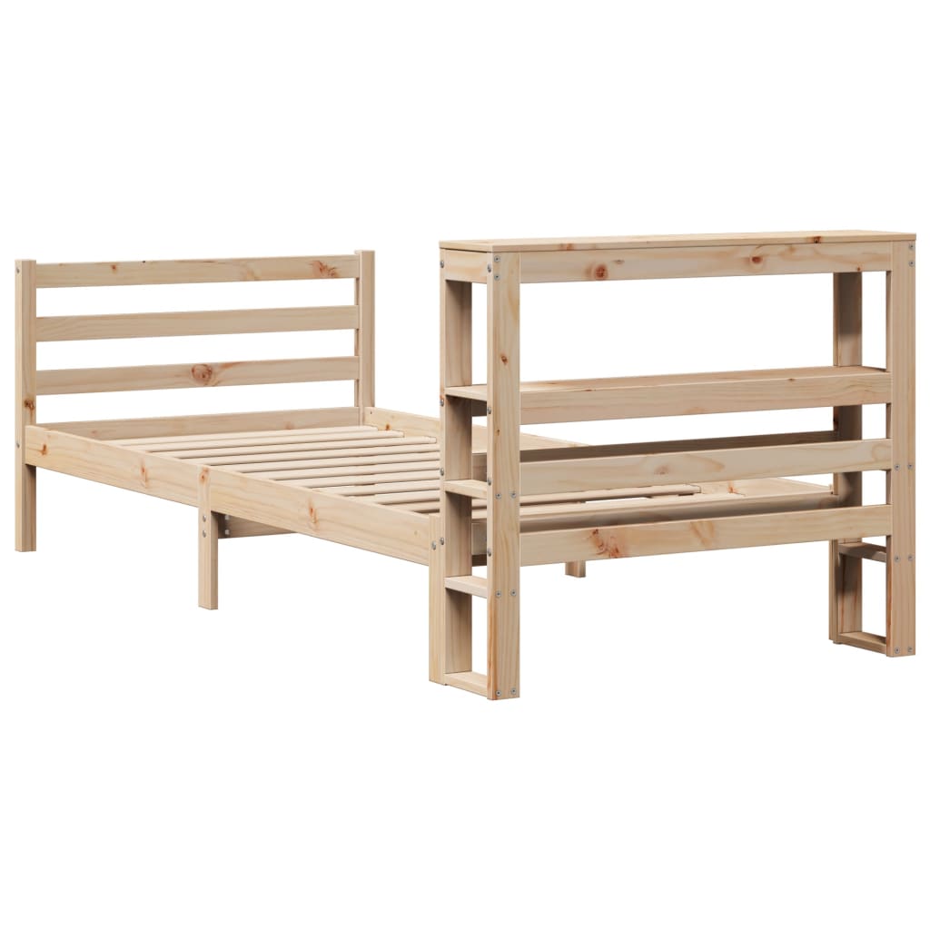 Bed Frame without Mattress 75x190 cm Small Single Solid Wood Pine