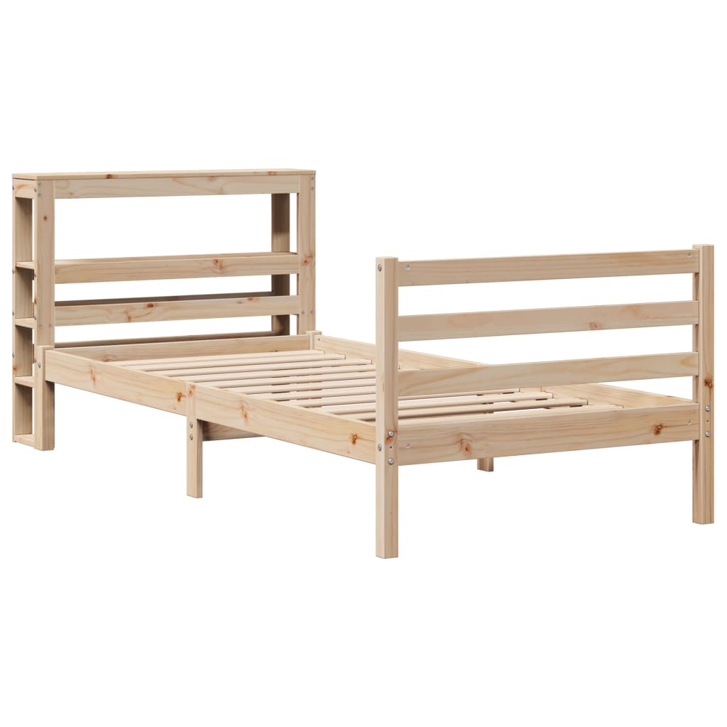 Bed Frame without Mattress 90x190 cm Single Solid Wood Pine