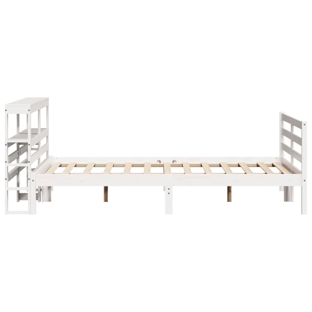 Bed Frame without Mattress White 120x190 cm Small Double Solid Wood Pine