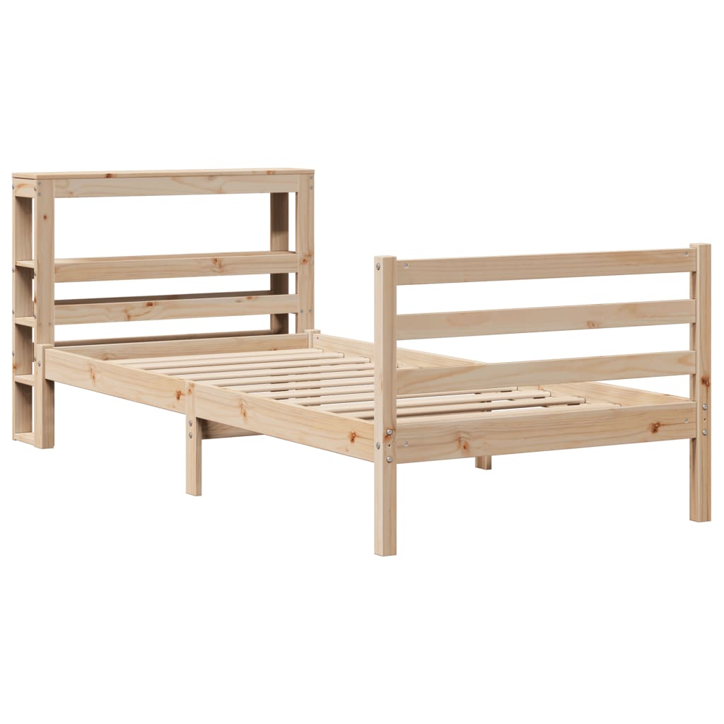 Bed Frame without Mattress 100x200 cm Solid Wood Pine