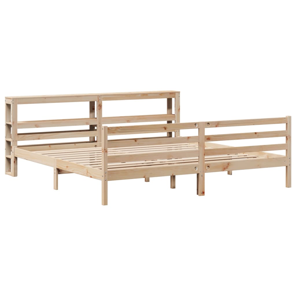 Bed Frame without Mattress 180x200 cm Super King Solid Wood Pine