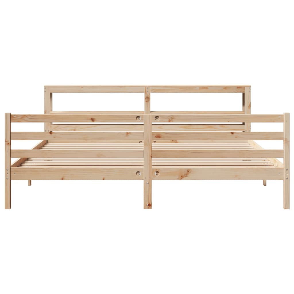 Bed Frame without Mattress 180x200 cm Super King Solid Wood Pine