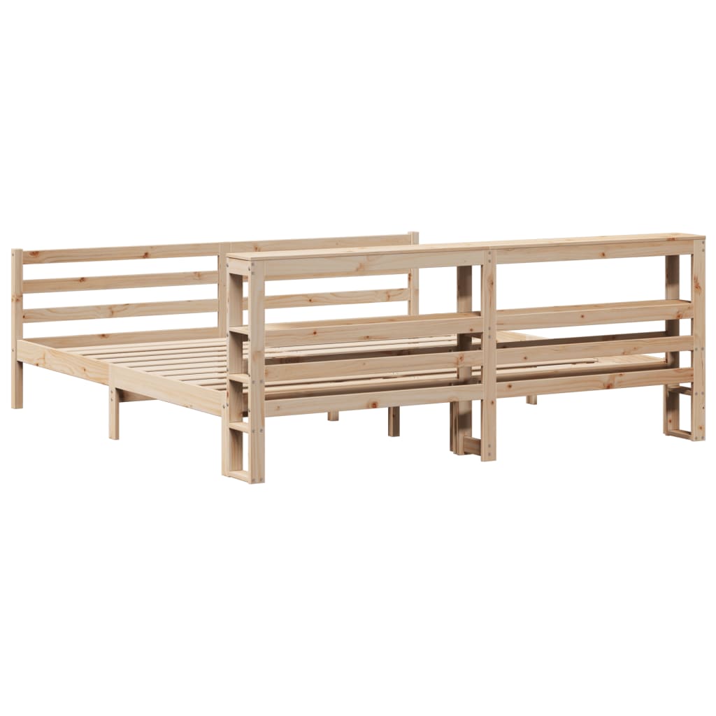 Bed Frame without Mattress 180x200 cm Super King Solid Wood Pine
