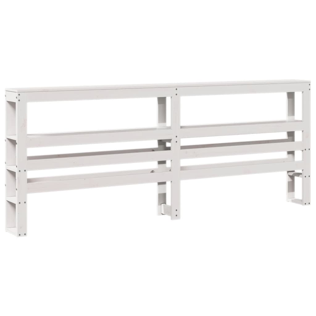 Bed Frame without Mattress White 200x200 cm Solid Wood Pine