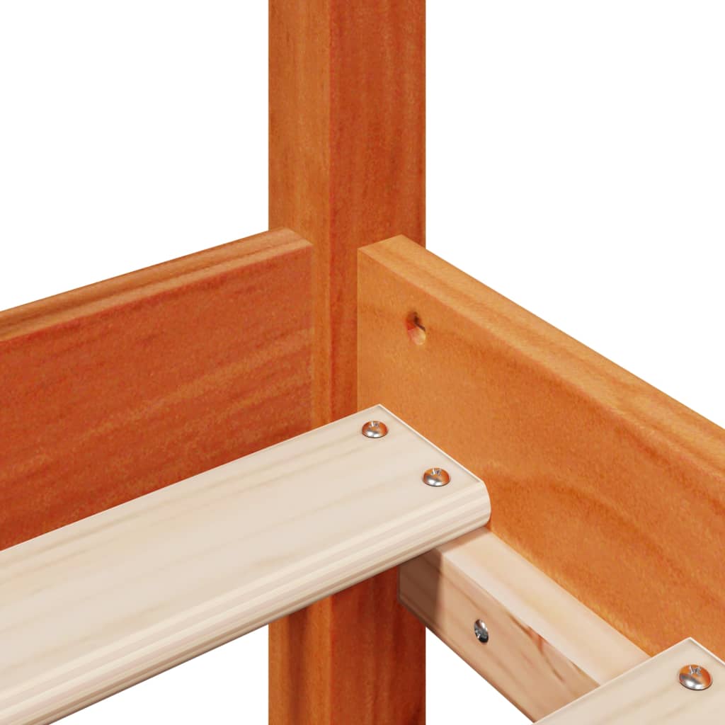 Bed Frame without Mattress Wax Brown 75x190 cm Small Single Solid Wood Pine