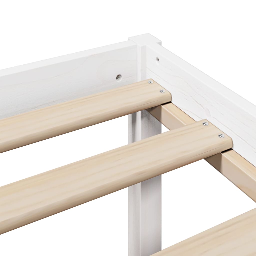 Senior Bed with Headboard without Mattress White 135x190 cm Double