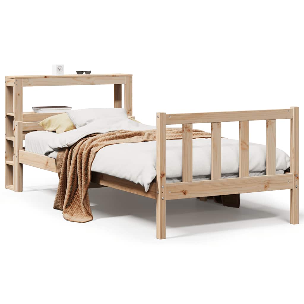 Bed Frame without Mattress 90x190 cm Single Solid Wood Pine