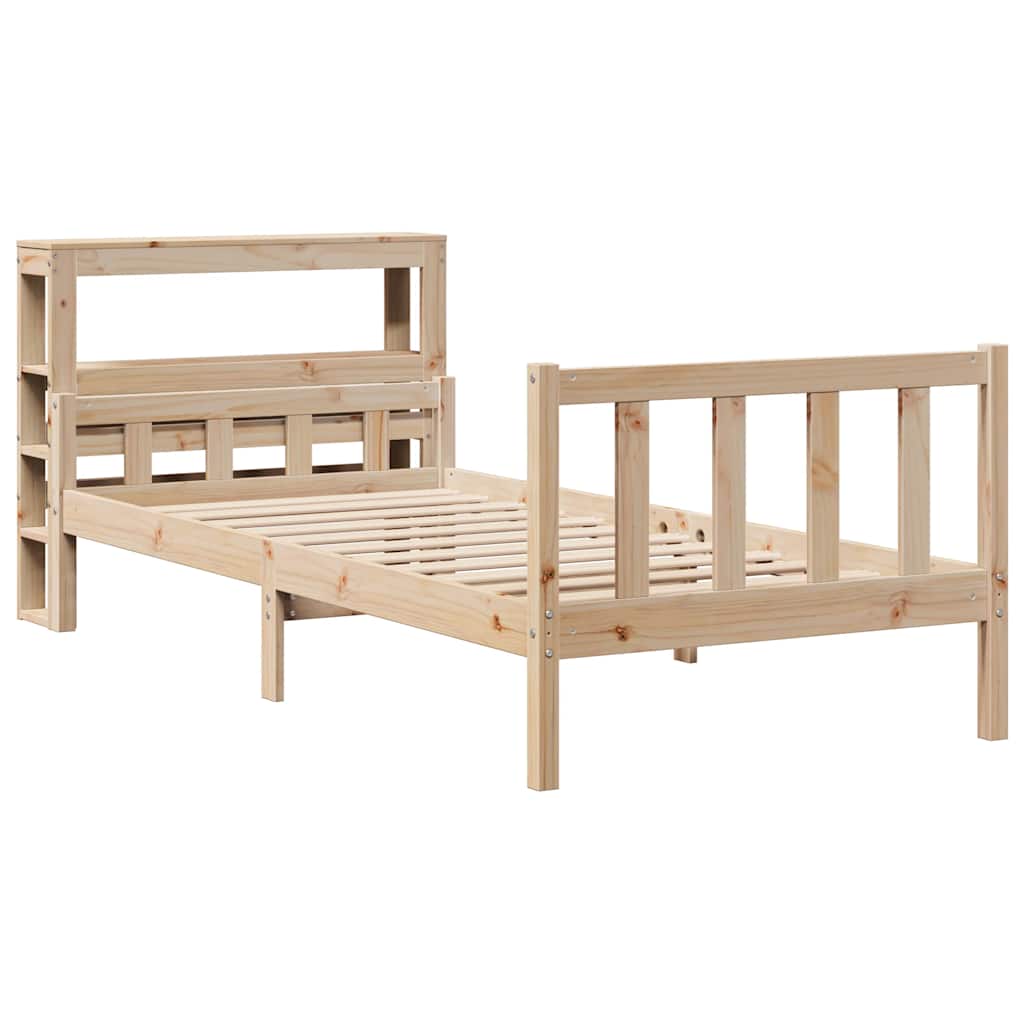 Bed Frame without Mattress 90x190 cm Single Solid Wood Pine