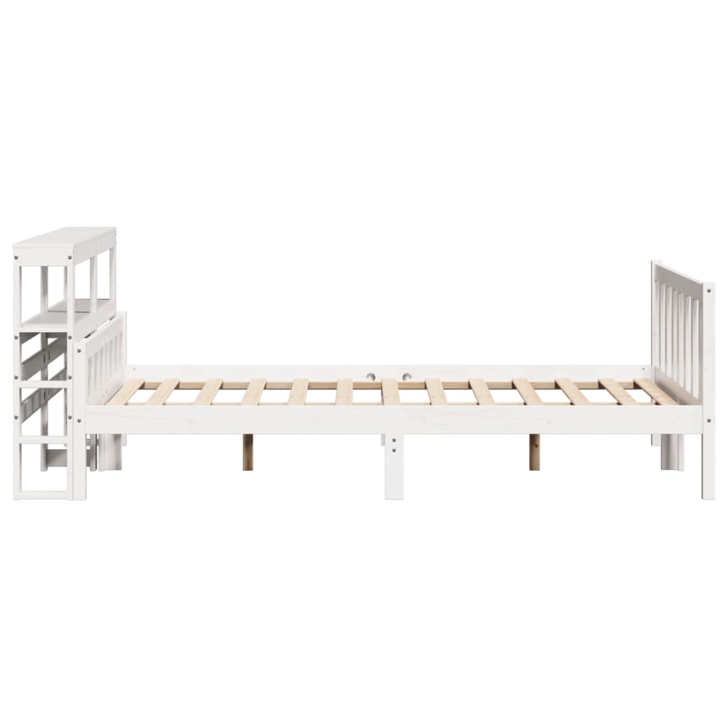 Bed Frame without Mattress White 160x200 cm Solid Wood Pine
