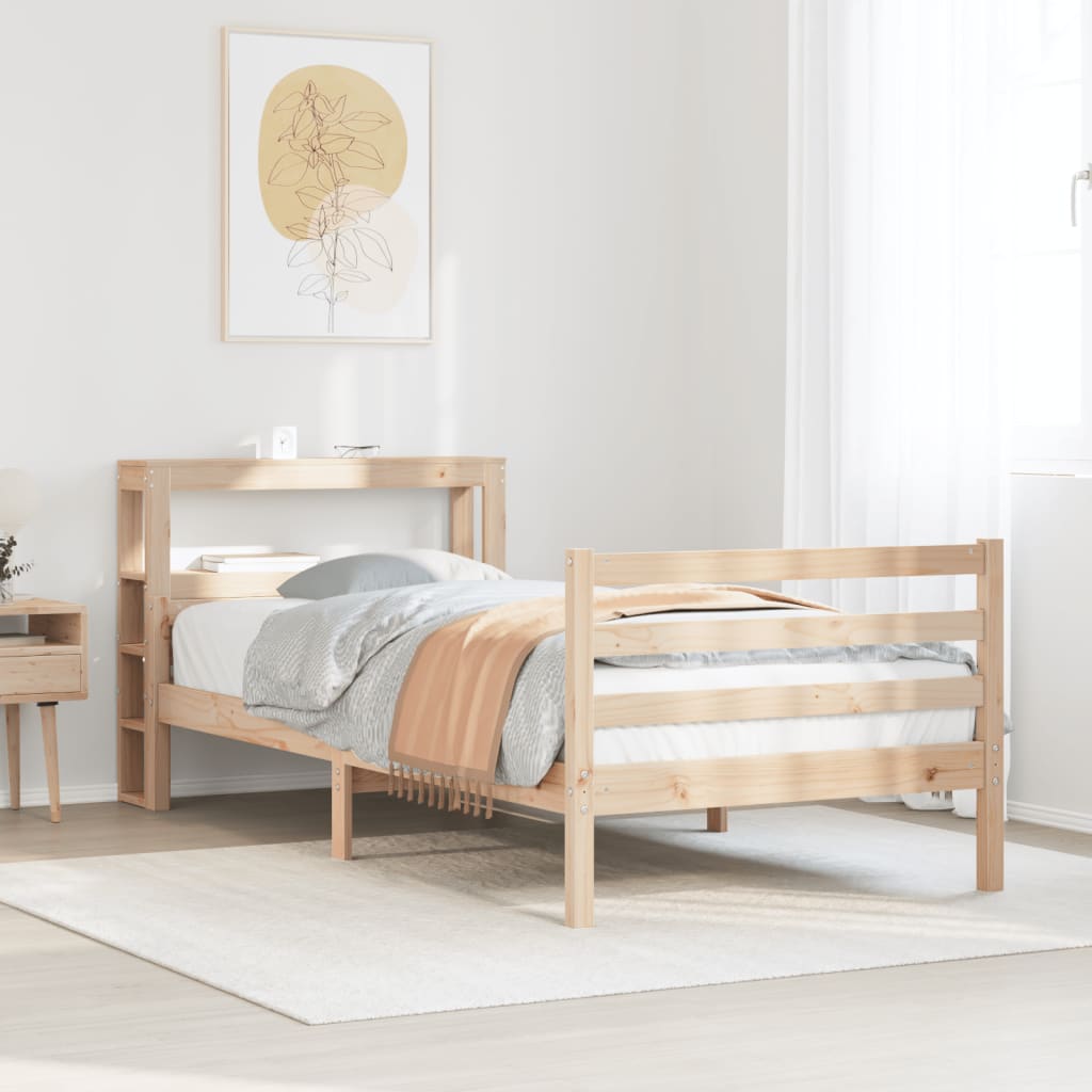 Bed Frame with Headboard without Mattress 90x200 cm