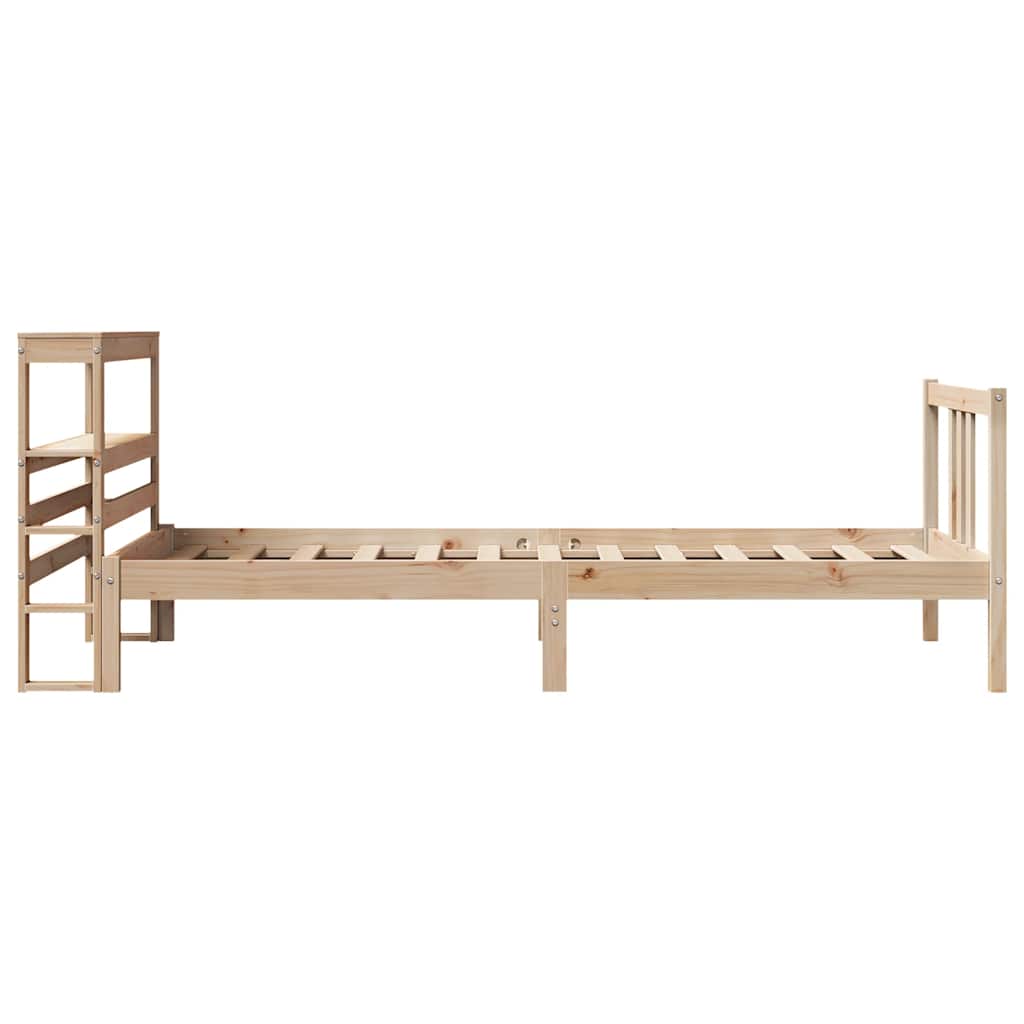 Bed Frame with Headboard without Mattress 75x190 cm Small Single