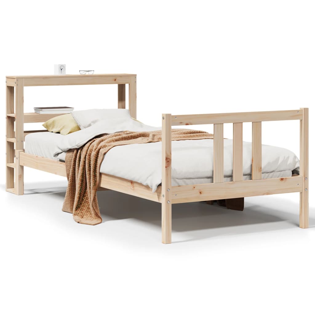 Bed Frame with Headboard without Mattress 90x190 cm Single