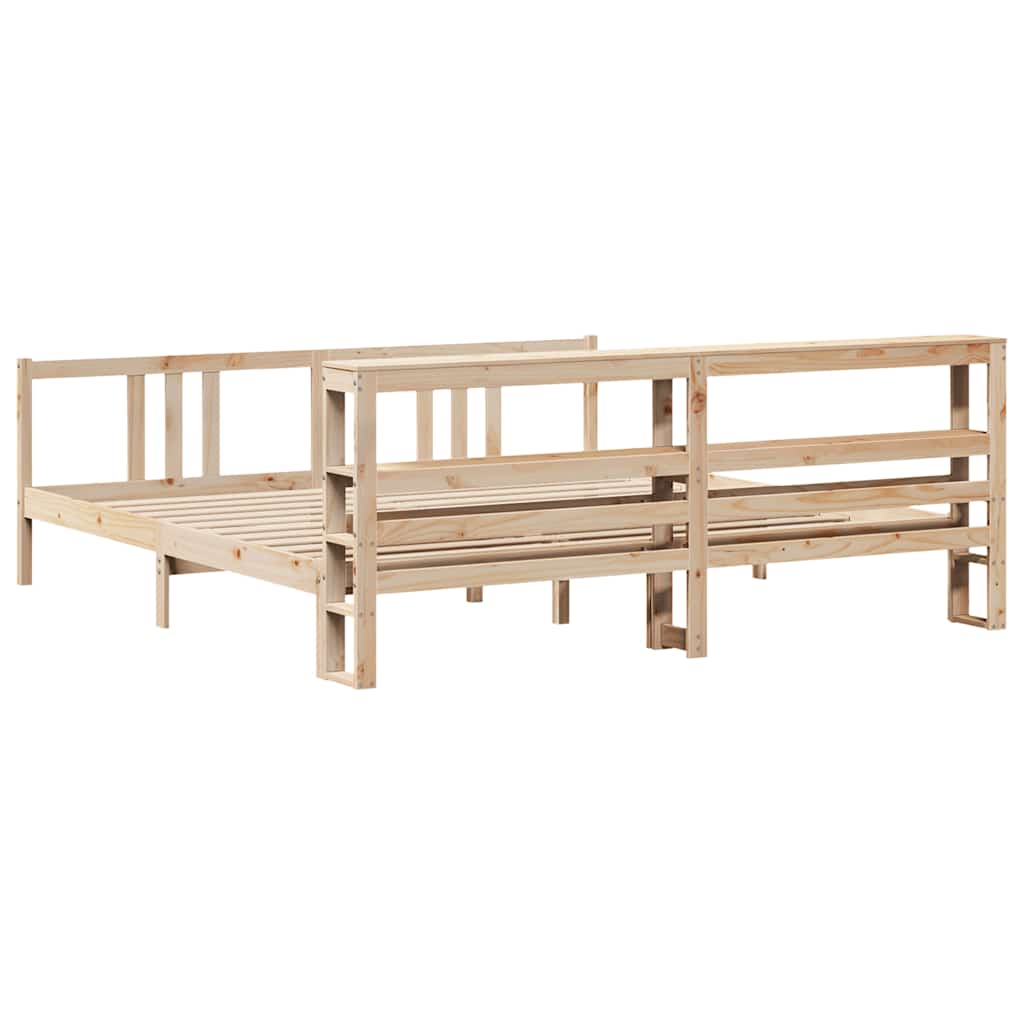 Bed Frame with Headboard without Mattress 180x200 cm Super King