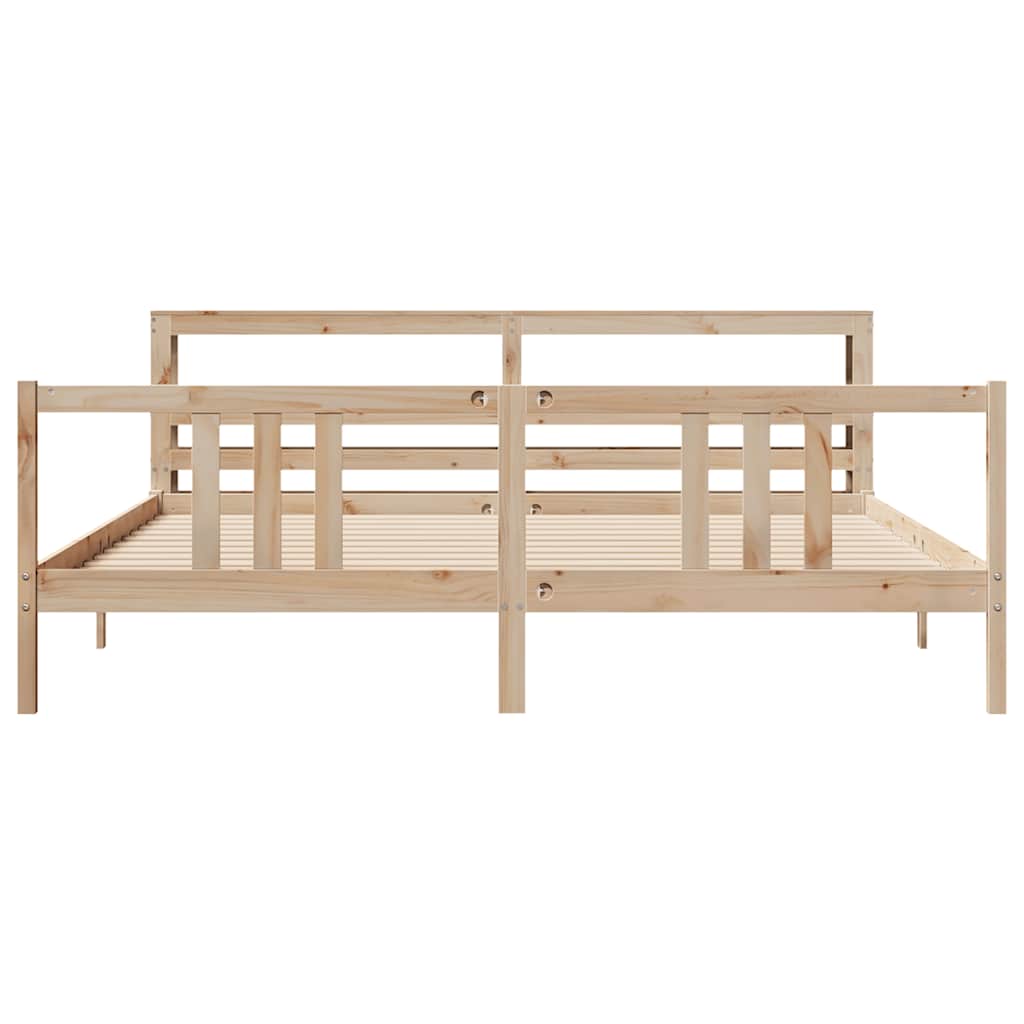 Bed Frame with Headboard without Mattress 200x200 cm